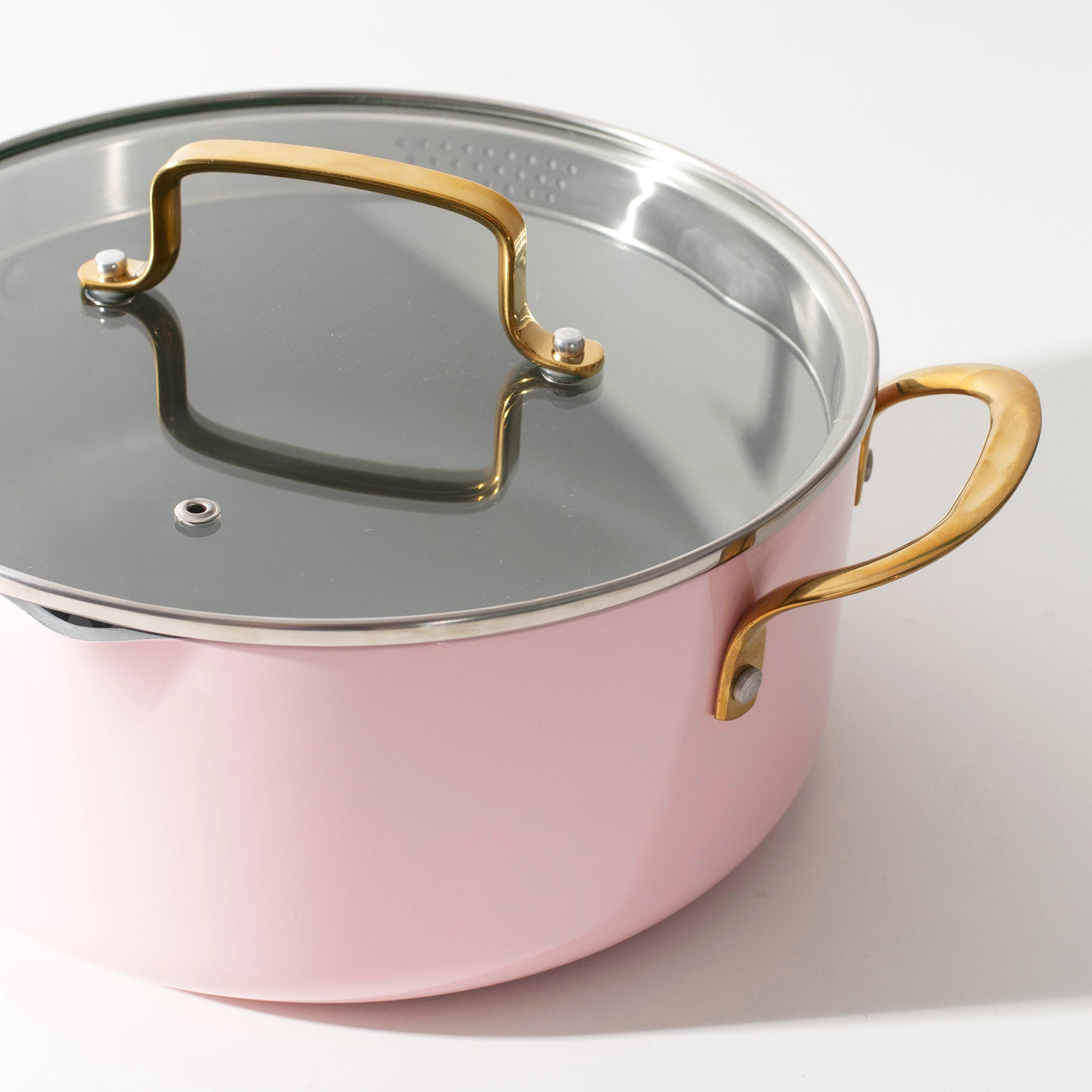 Pink and Gold Nonstick Pots and Pans Set