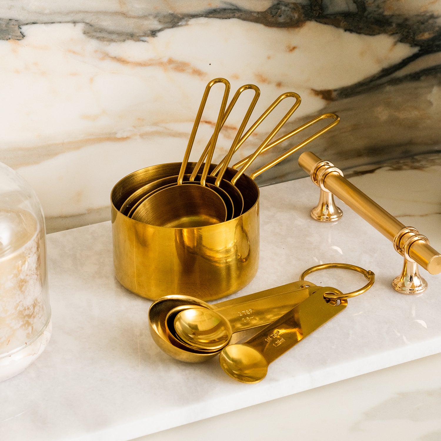 Gold Measuring Cups and Spoons Set - Styled Settings