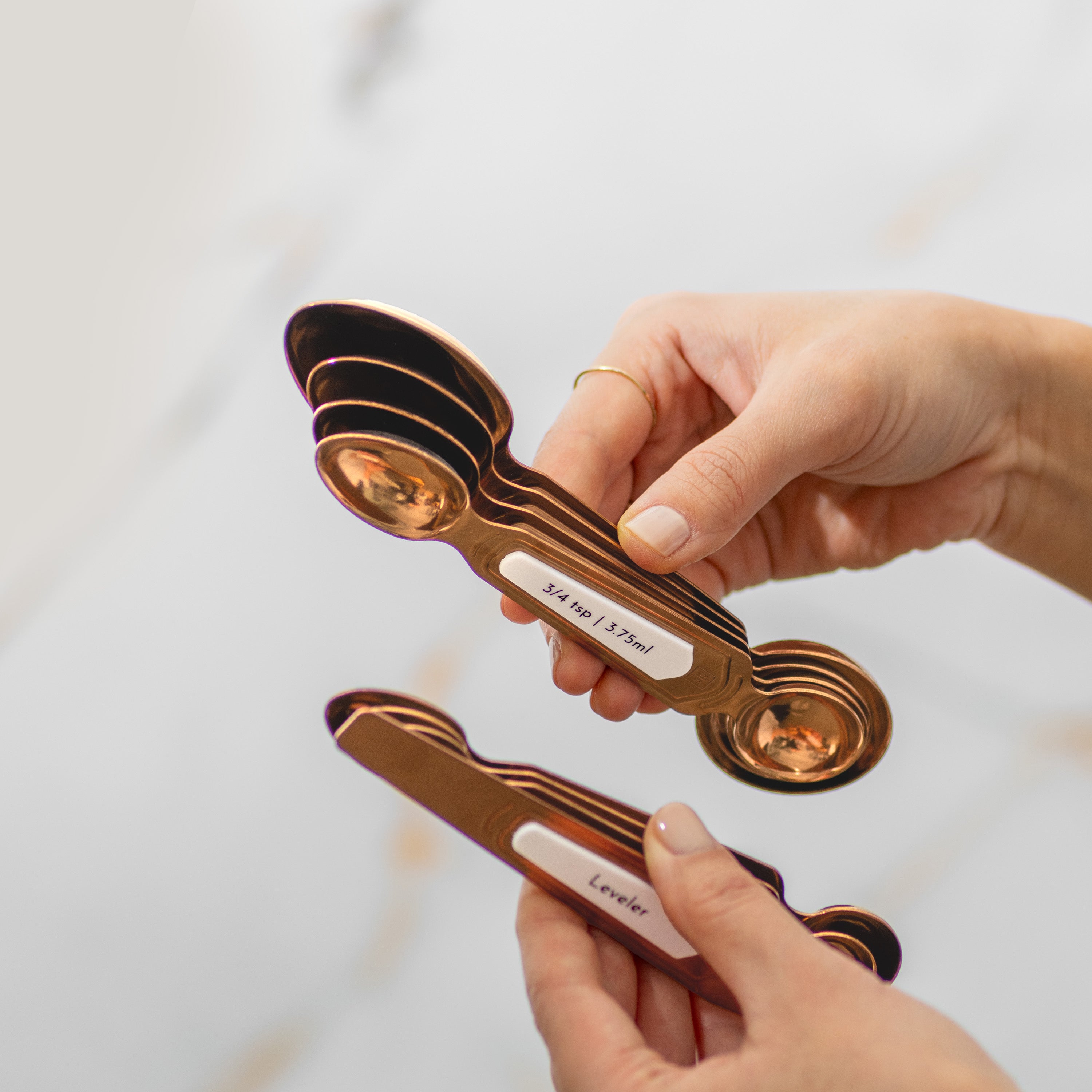 Timeless Copper Magnetic Measuring Spoon Set