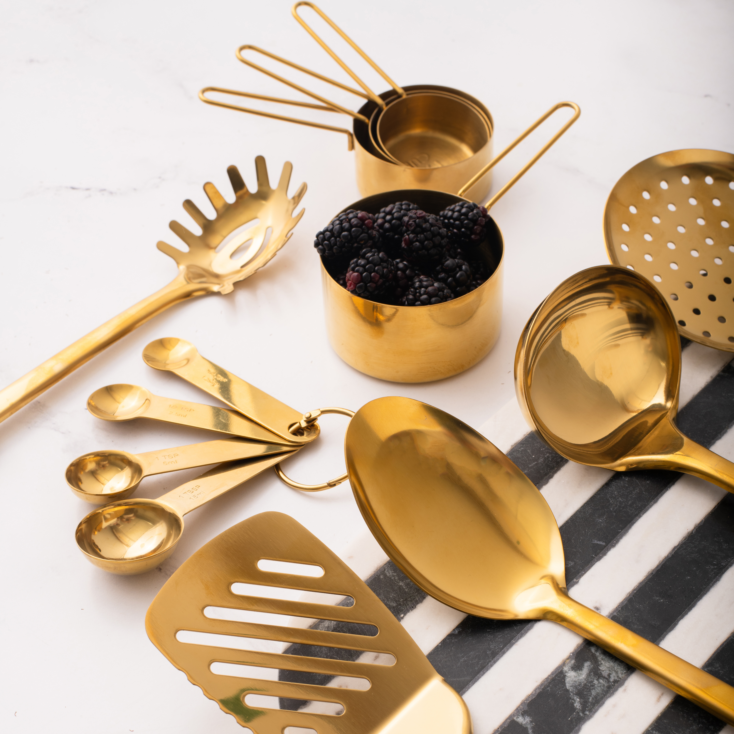 Gold Complete Kitchen Utensils Set