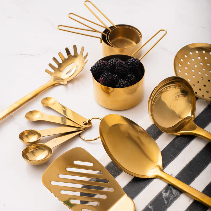 Black and Gold Complete Kitchen Utensils Set