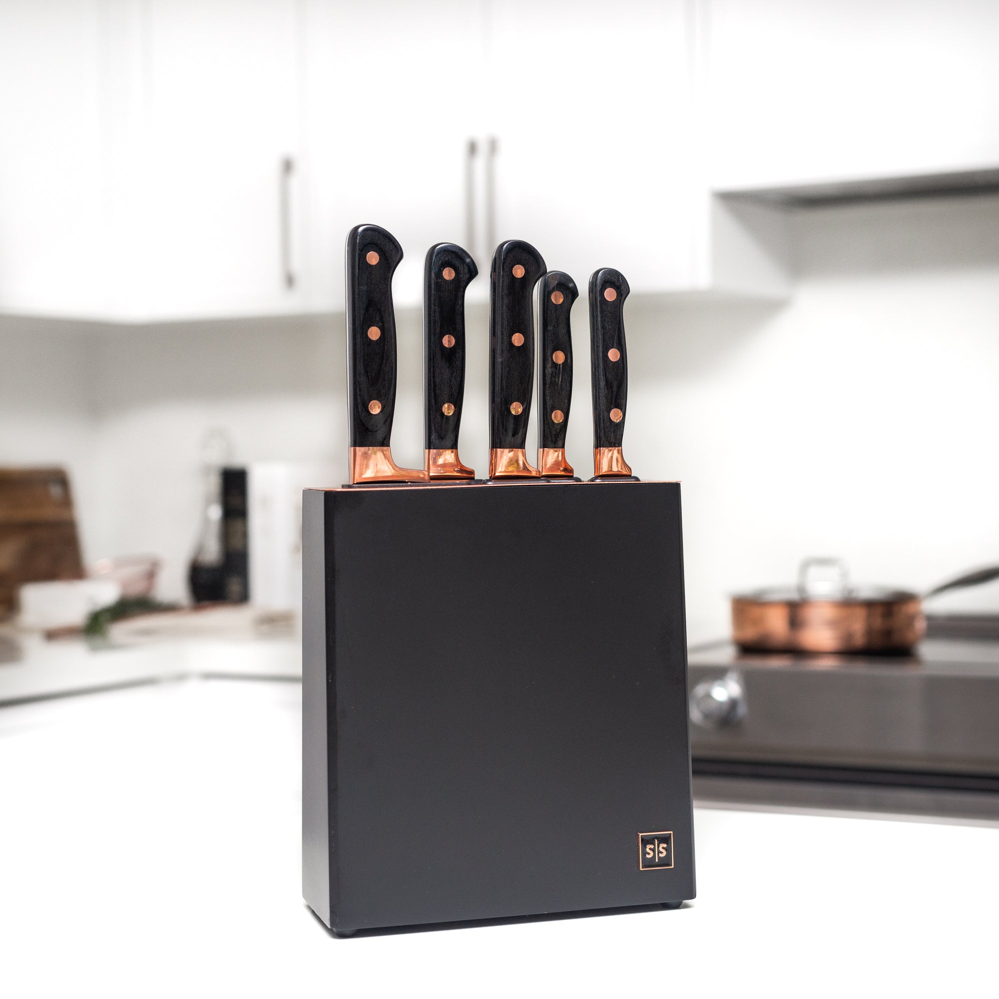 Black and Copper Knife Set - Styled Settings