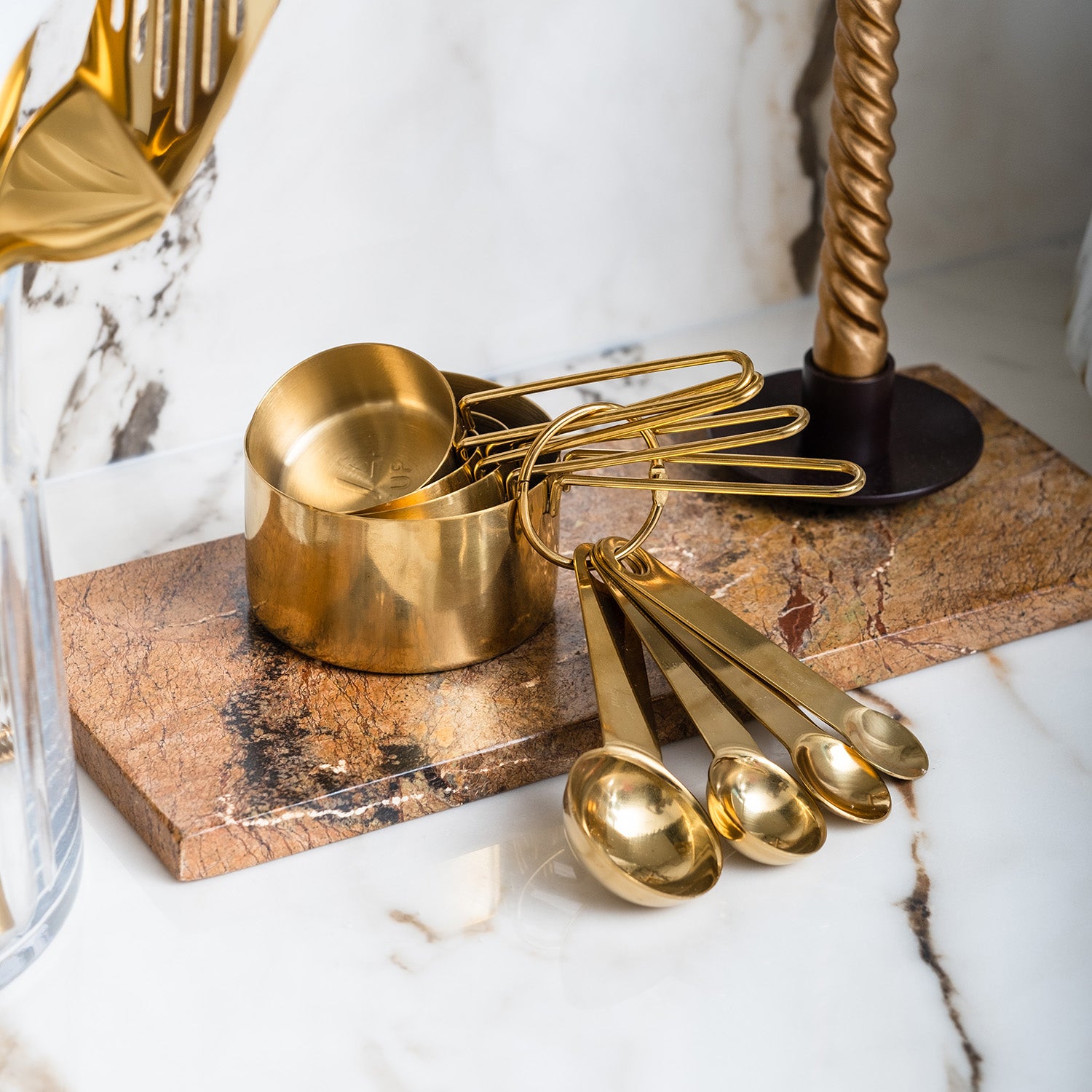 Gold Measuring Cups and Spoons Set - Styled Settings