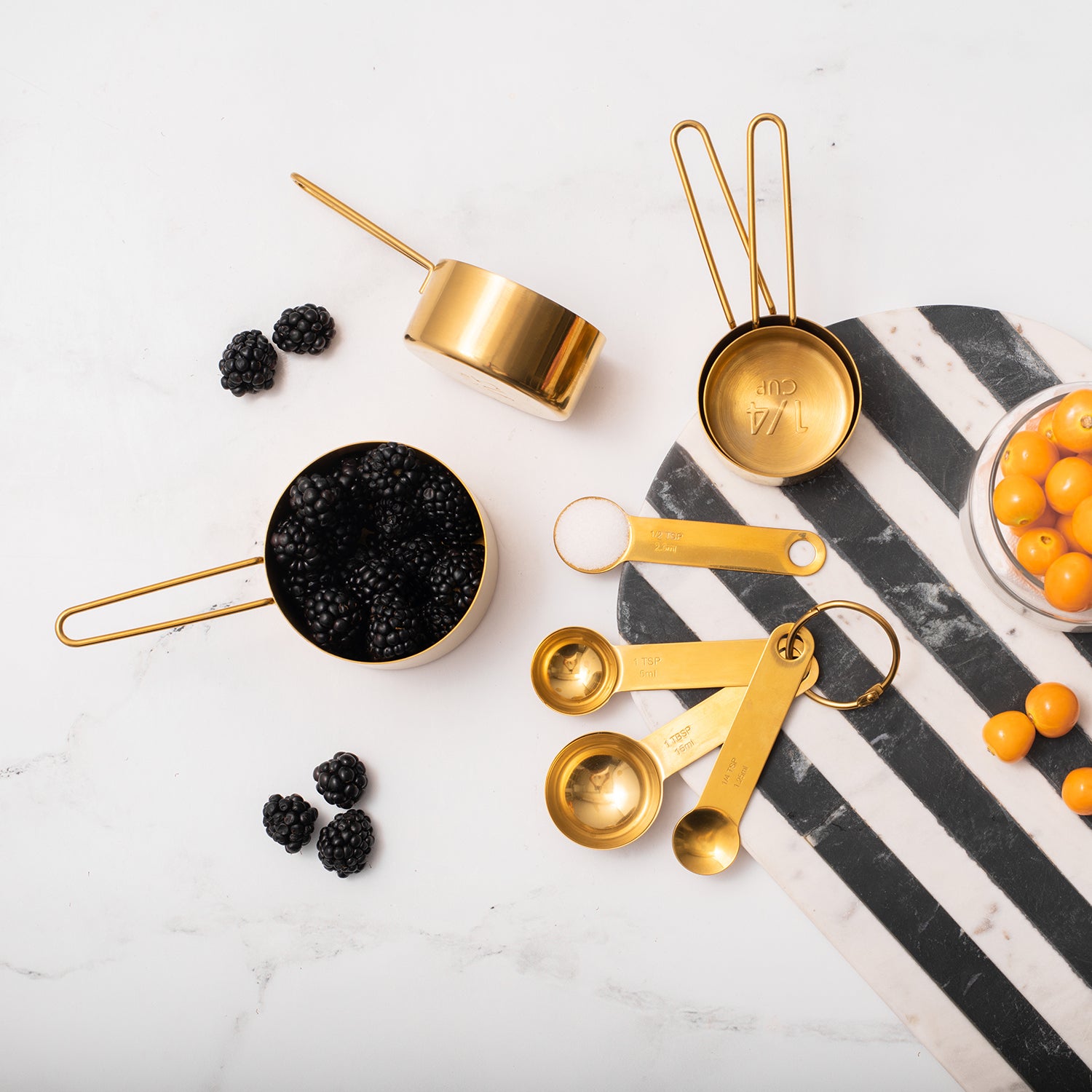 Gold Measuring Cups and Spoons Set - Styled Settings