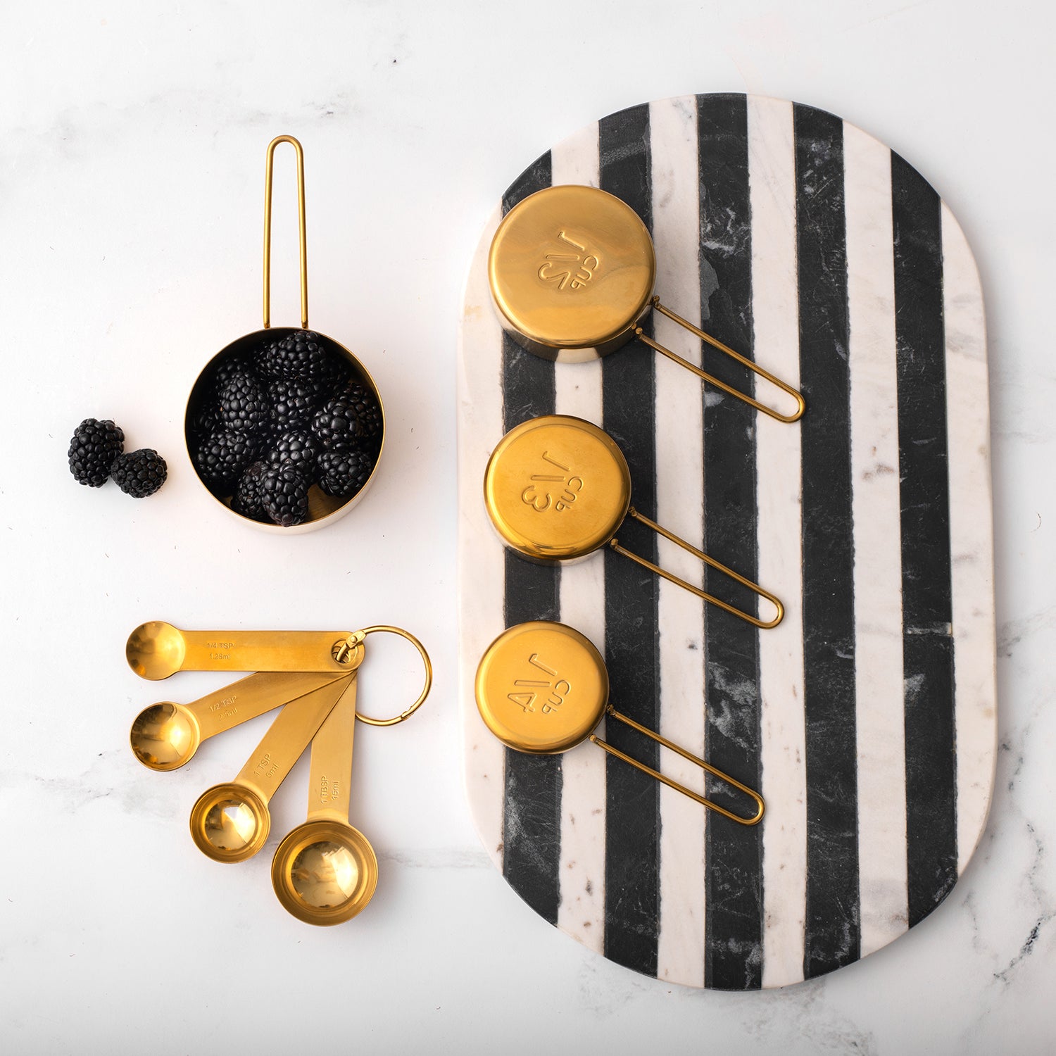 Gold Measuring Cups and Spoons Set - Styled Settings
