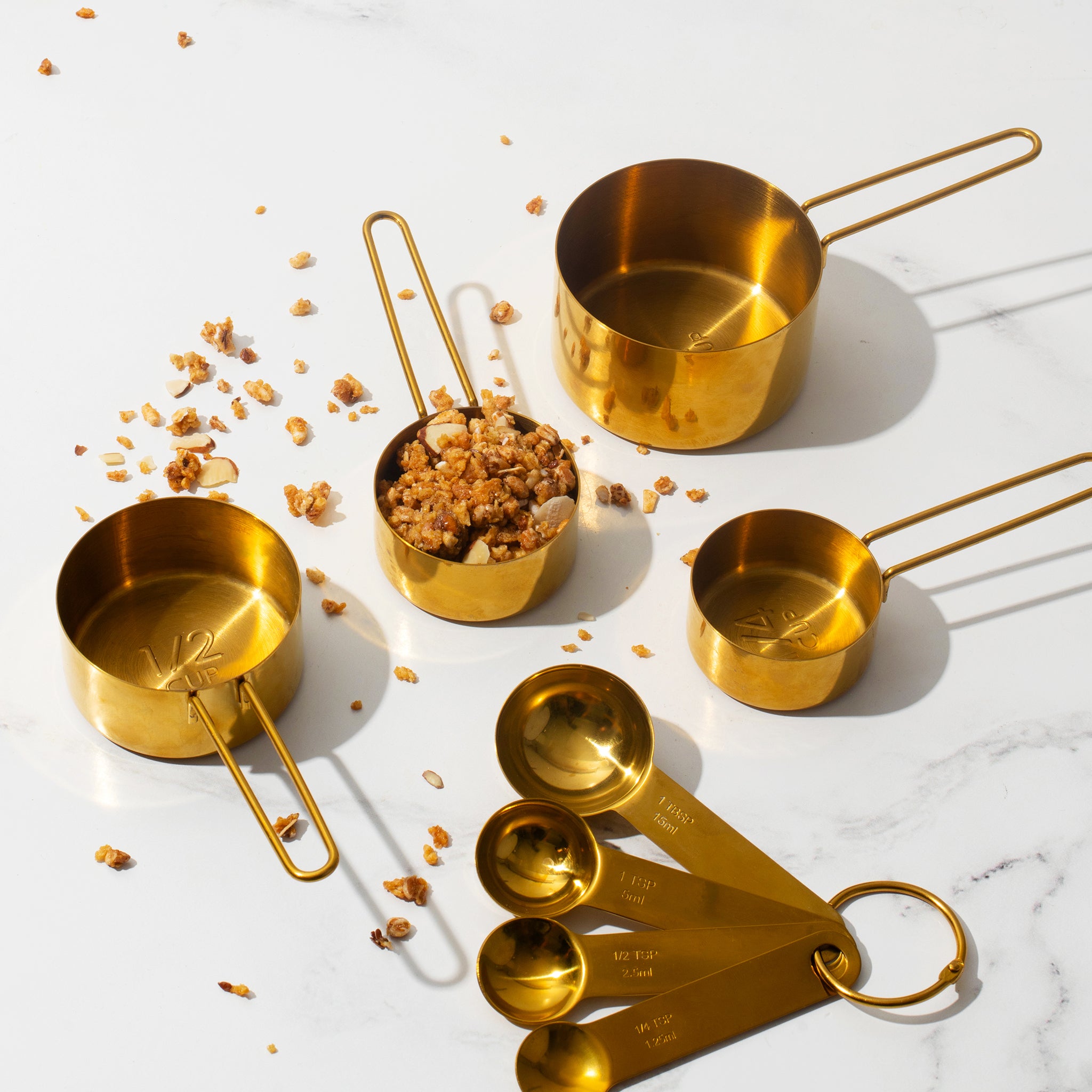 Gold Measuring Cups and Spoons Set - Styled Settings