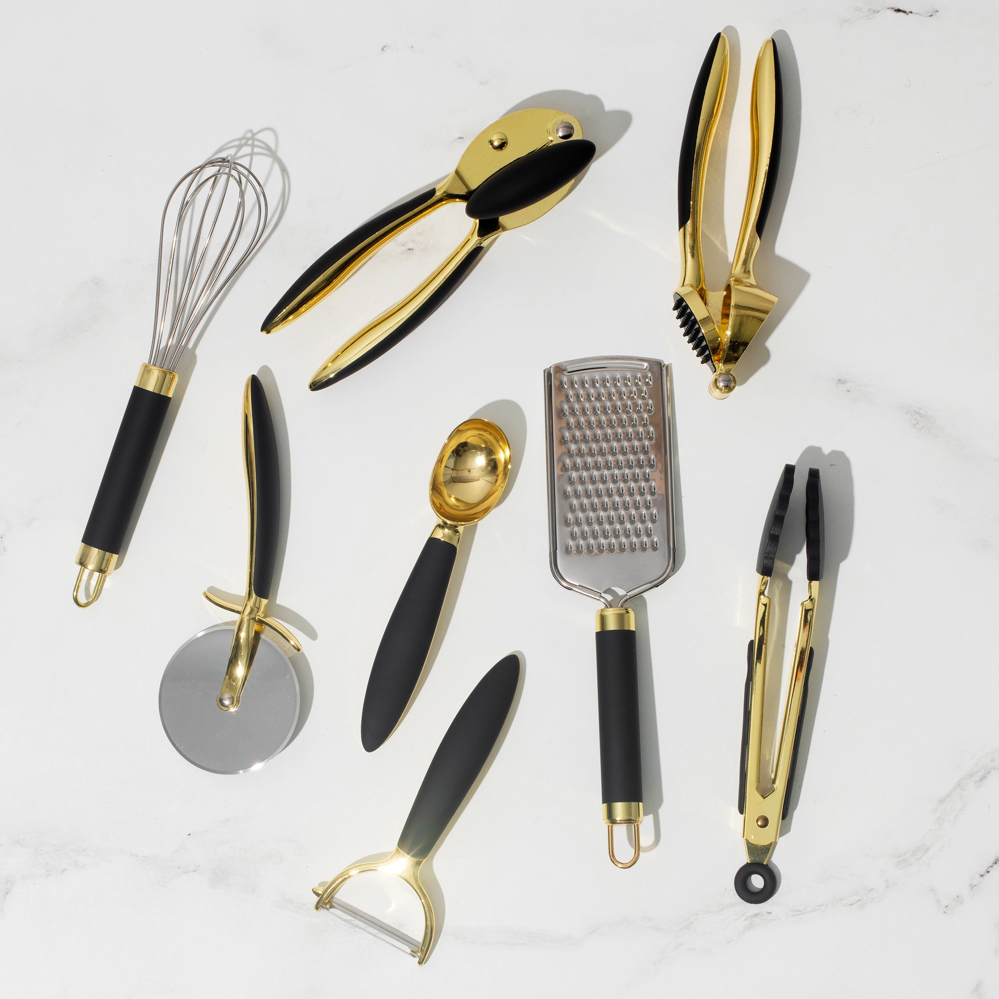 Black and Gold Kitchen Tool Set - Styled Settings