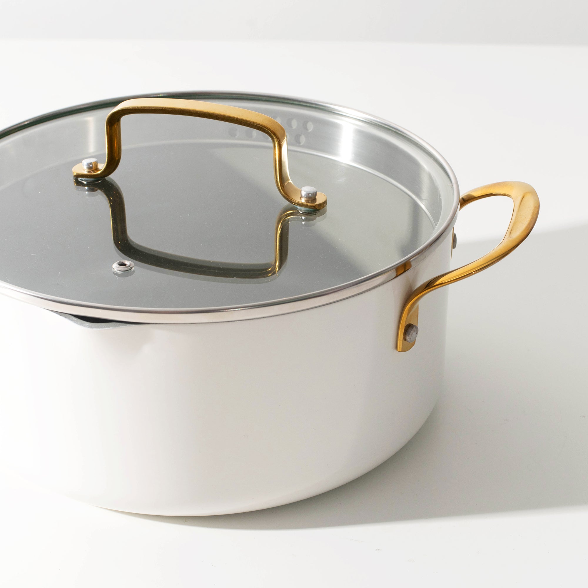 Must Have White & Gold Cookware Set — Stylin Brunette