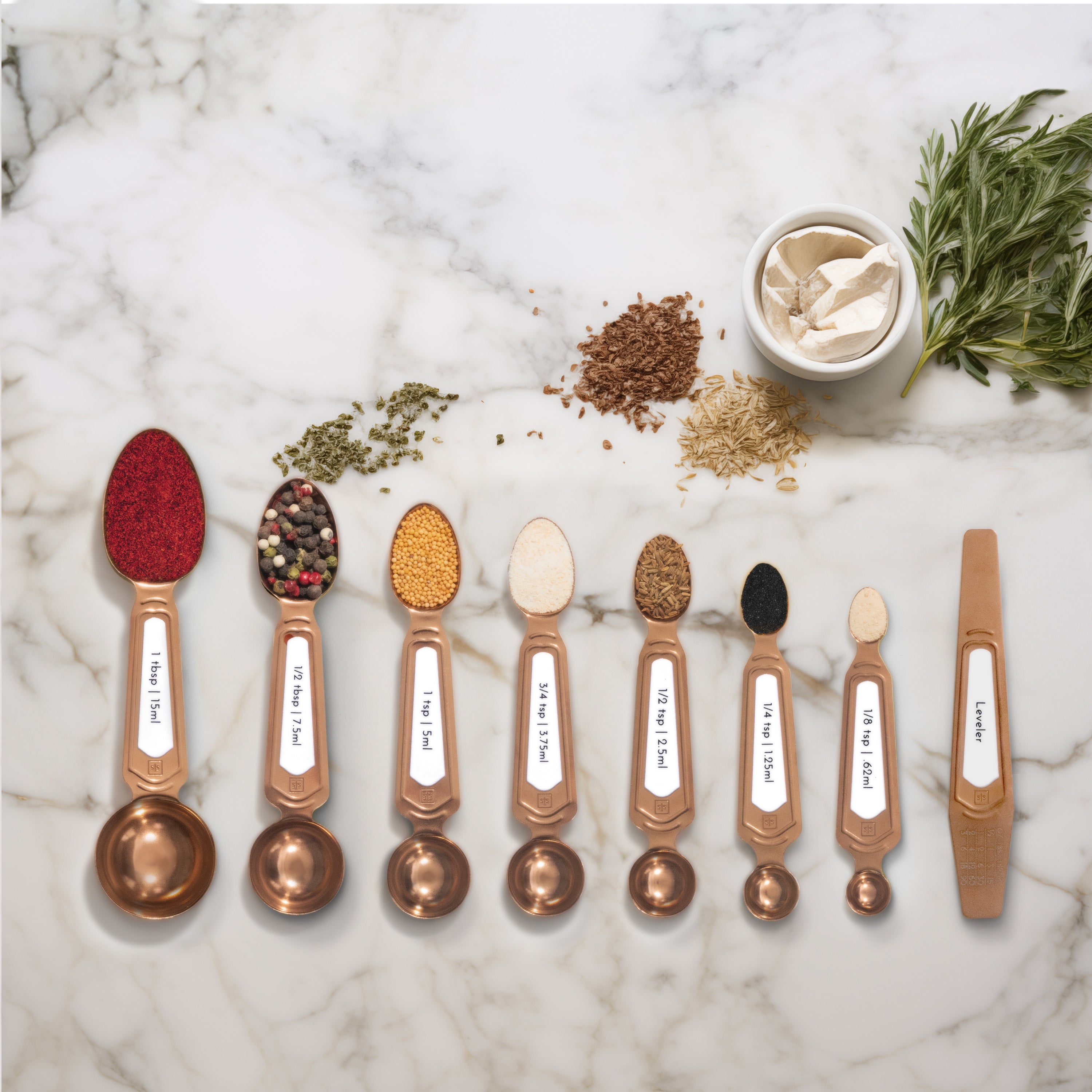Timeless Copper Magnetic Measuring Spoon Set