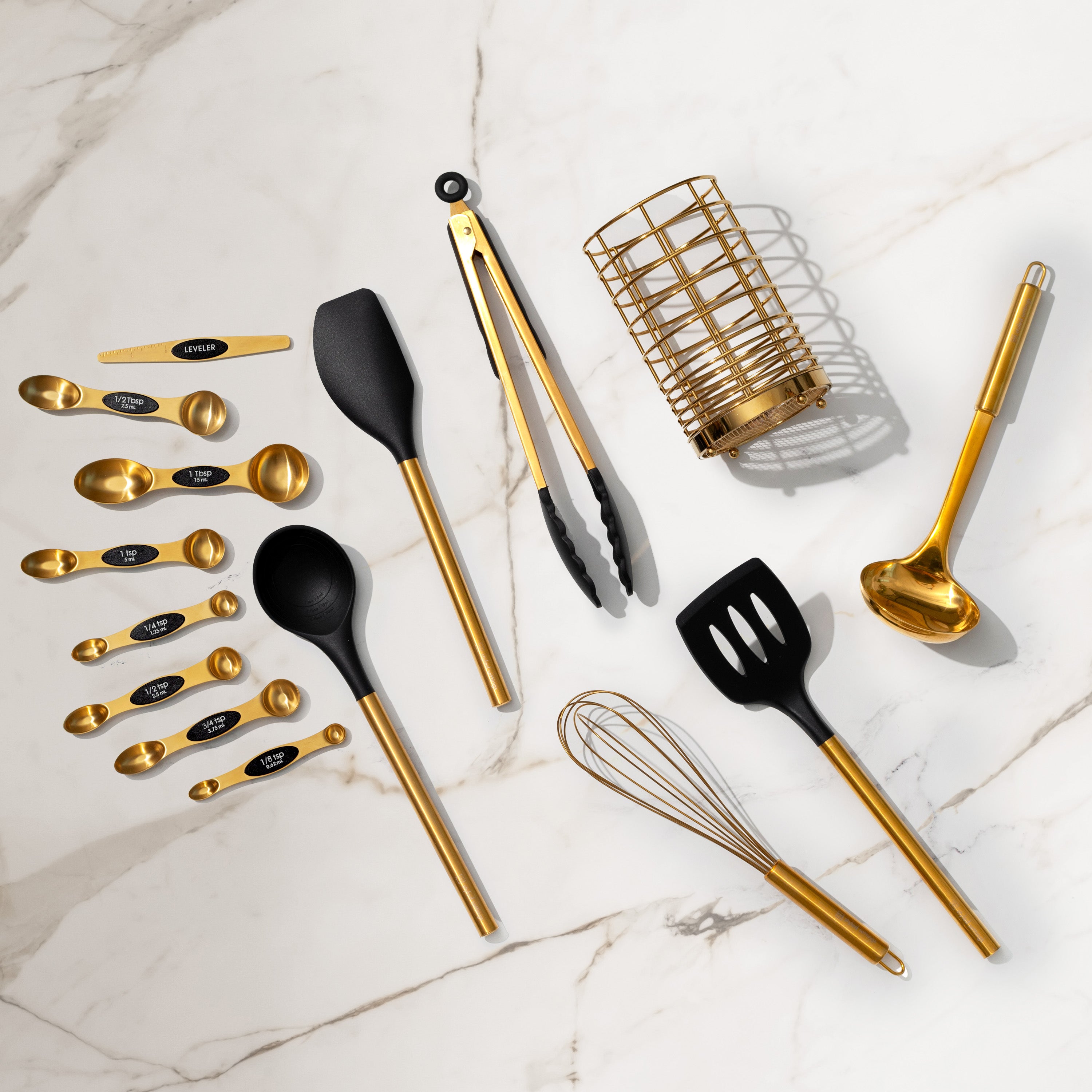 Black and Gold Kitchen Tools Set