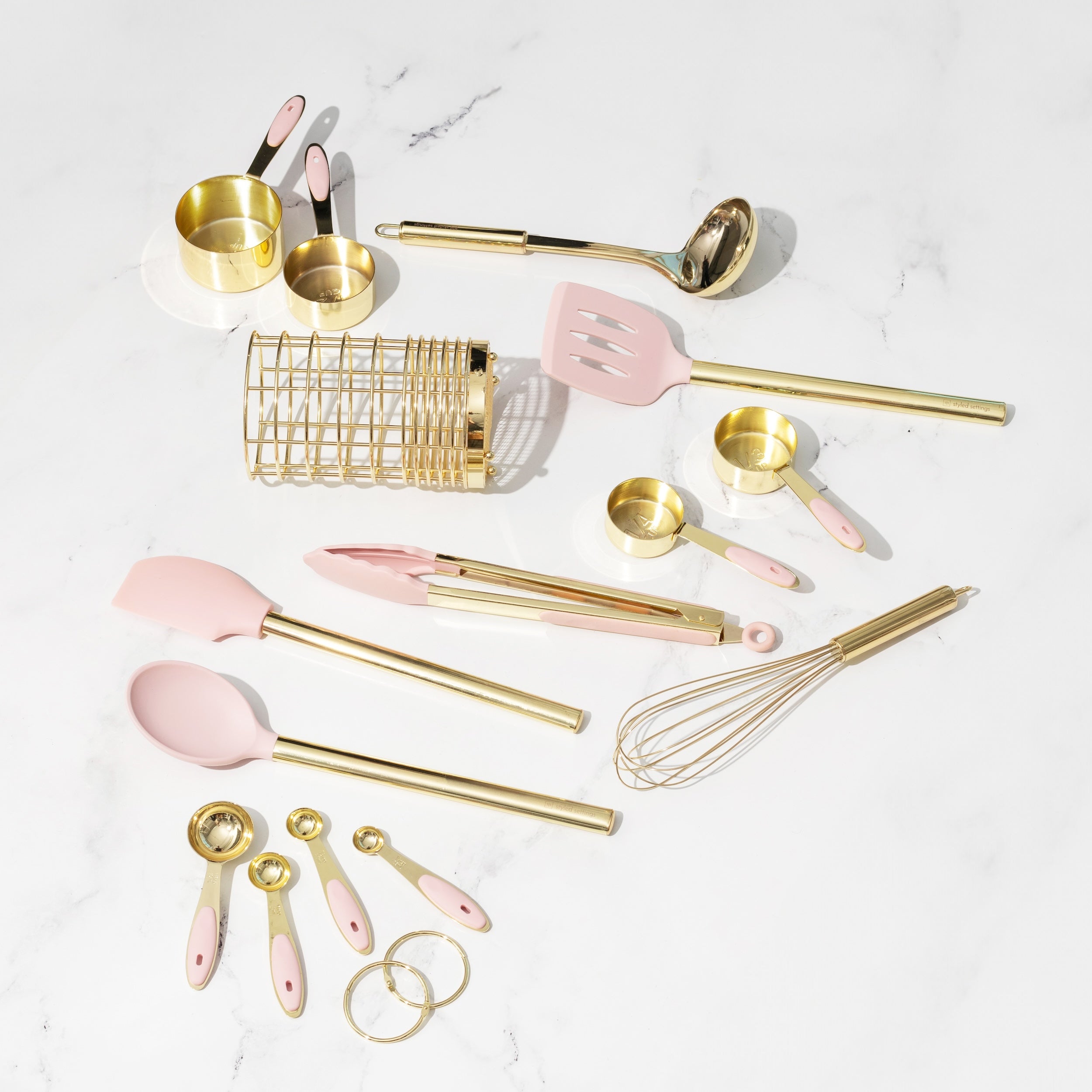 Pink and Gold Kitchen Utensils Duo