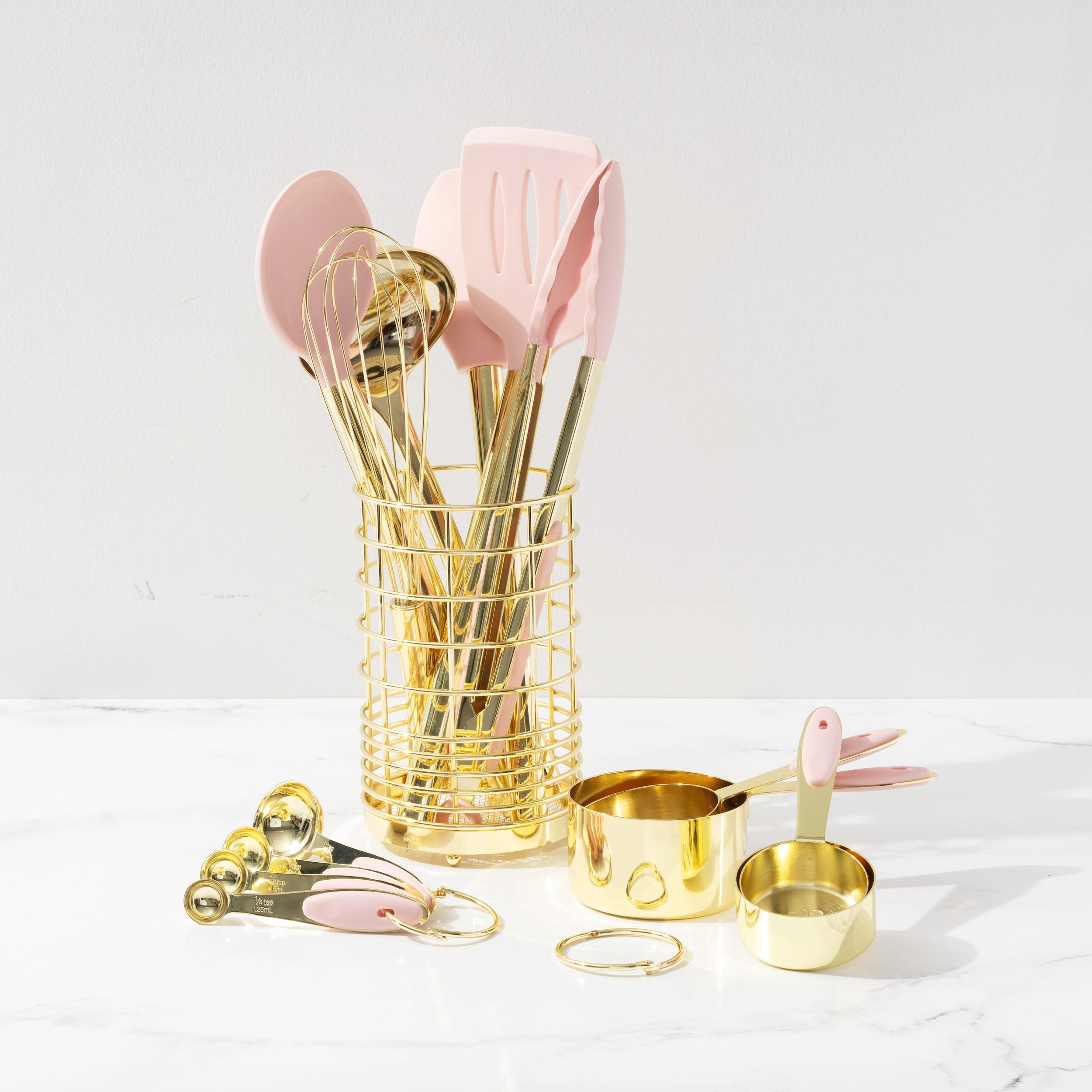 Pink and Gold Kitchen Utensils Duo
